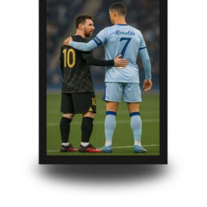 Messi & Ronaldo Together Poster Frame | Football Legends