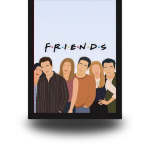 Friends Minimalist Cartoon Poster Frame | Sitcom Wall Art