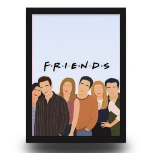 Friends Minimalist Cartoon Poster Frame | Sitcom Wall Art