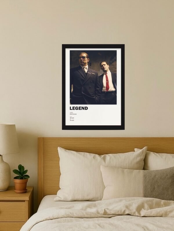 Legend Movie Poster Frame | Tom Hardy Gangster Wall Art - Image 2