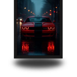 Dodge Challenger Poster Frame | Muscle Car Wall Art