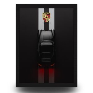 Porsche 911 Poster Frame | Luxury Sports Car Wall Art