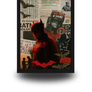 The Batman Poster Frame | Dark Knight Collage Wall Art