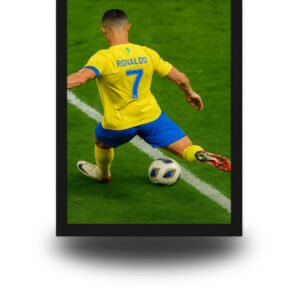 Cristiano Ronaldo Kick Poster Frame | Football Action Wall Art