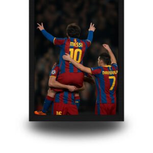 Lionel Messi Barcelona Celebration Poster Frame
