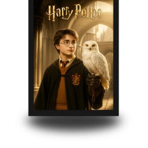 Harry Potter & Hedwig Poster Frame | Gryffindor Wall Art