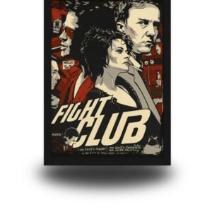 Fight Club Retro Poster – Brad Pitt & Edward Norton Classic Art Print