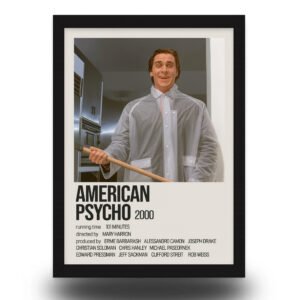 American Psycho Poster Frame | Christian Bale Wall Art
