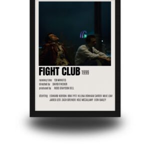 Fight Club Minimal Poster – Classic 1999 Brad Pitt & Edward Norton Scene