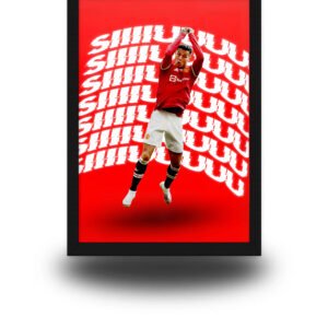 Cristiano Ronaldo "Siuuu" Celebration Poster Frame